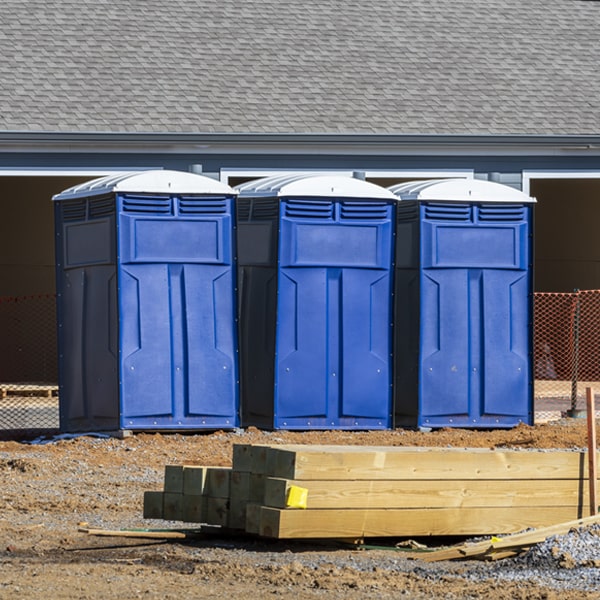 how often are the portable toilets cleaned and serviced during a rental period in Arnett West Virginia